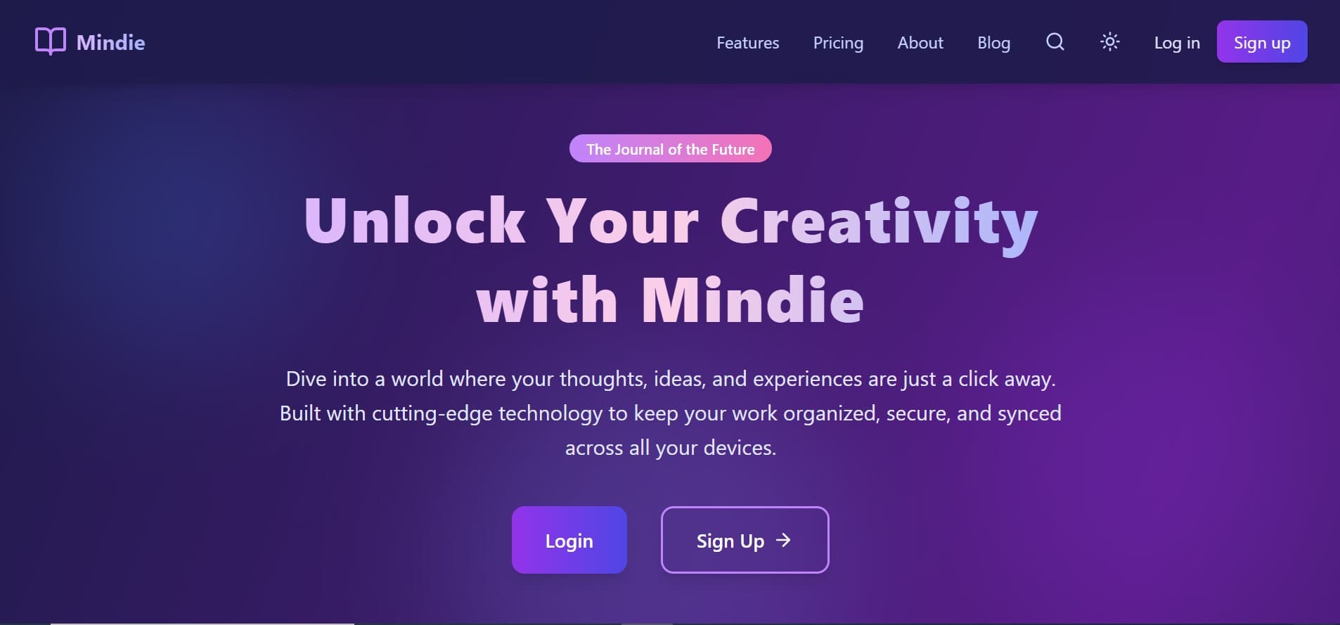 Mindie - Journal Web App